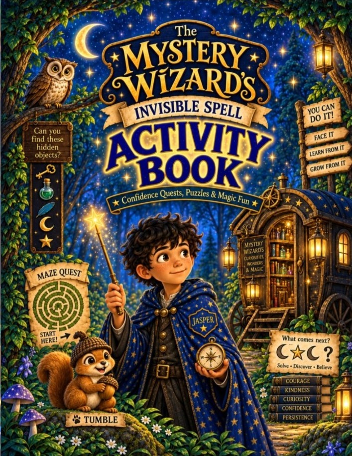 Cover of The Mystery Wizard’s Invisible Spell Activity Book