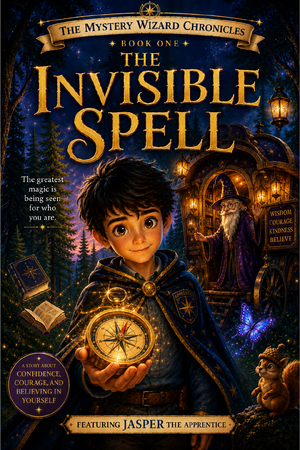 Cover of The Invisible Spell, book one of The Mystery Wizard Chronicles